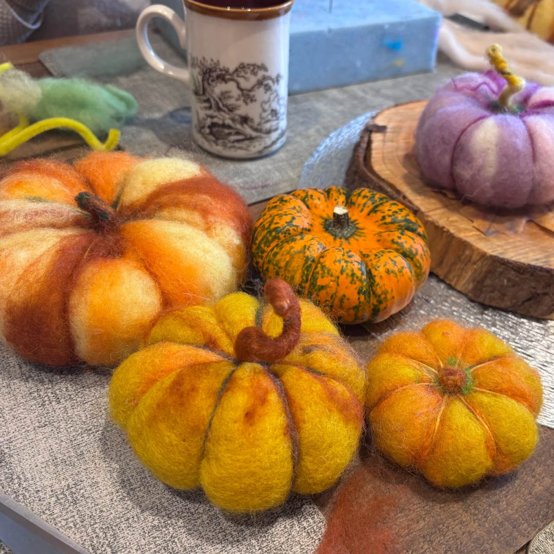 Needle Felted Pumpkin Workshop with Flowerland