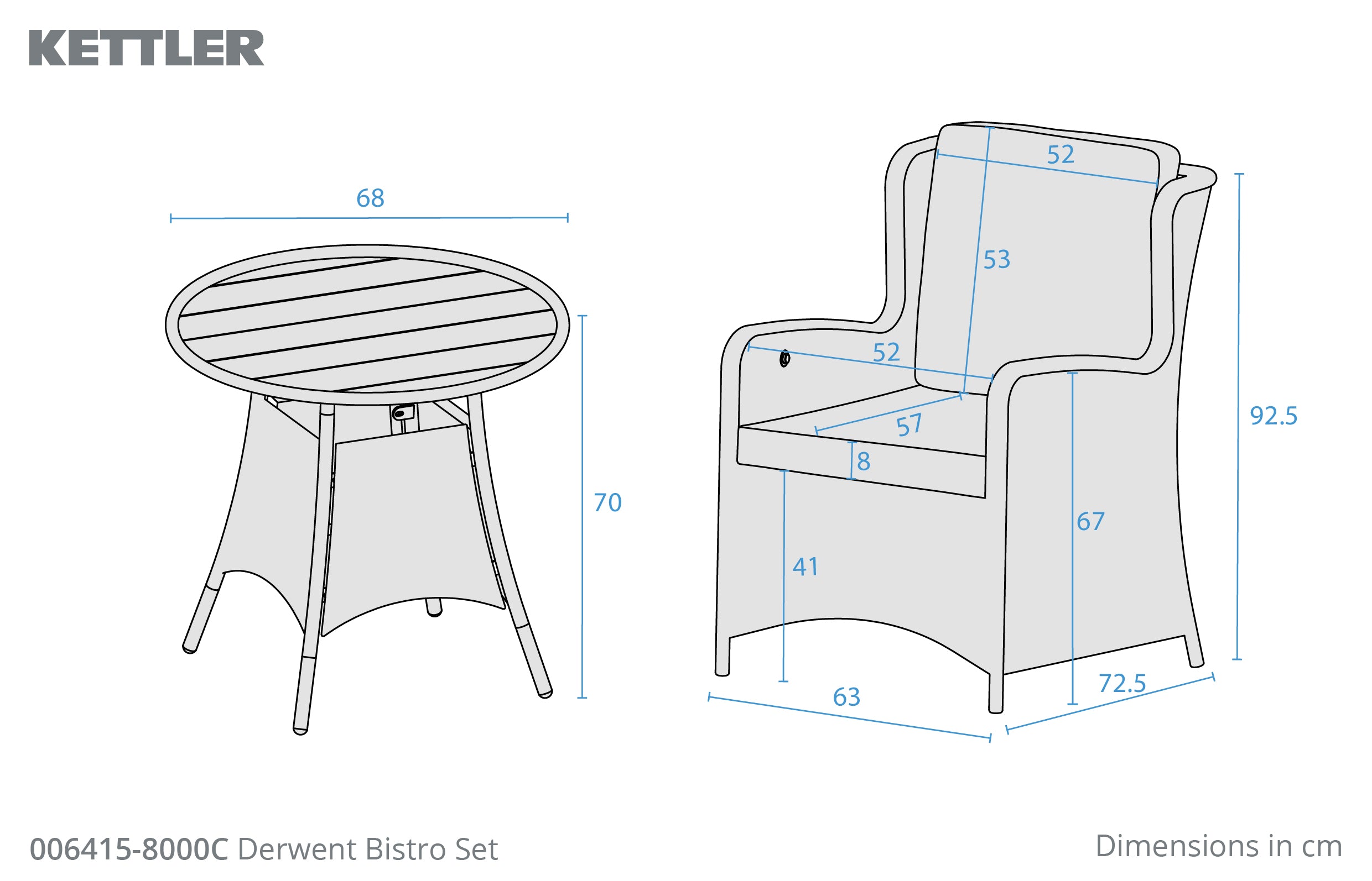 Derwent Bistro Set