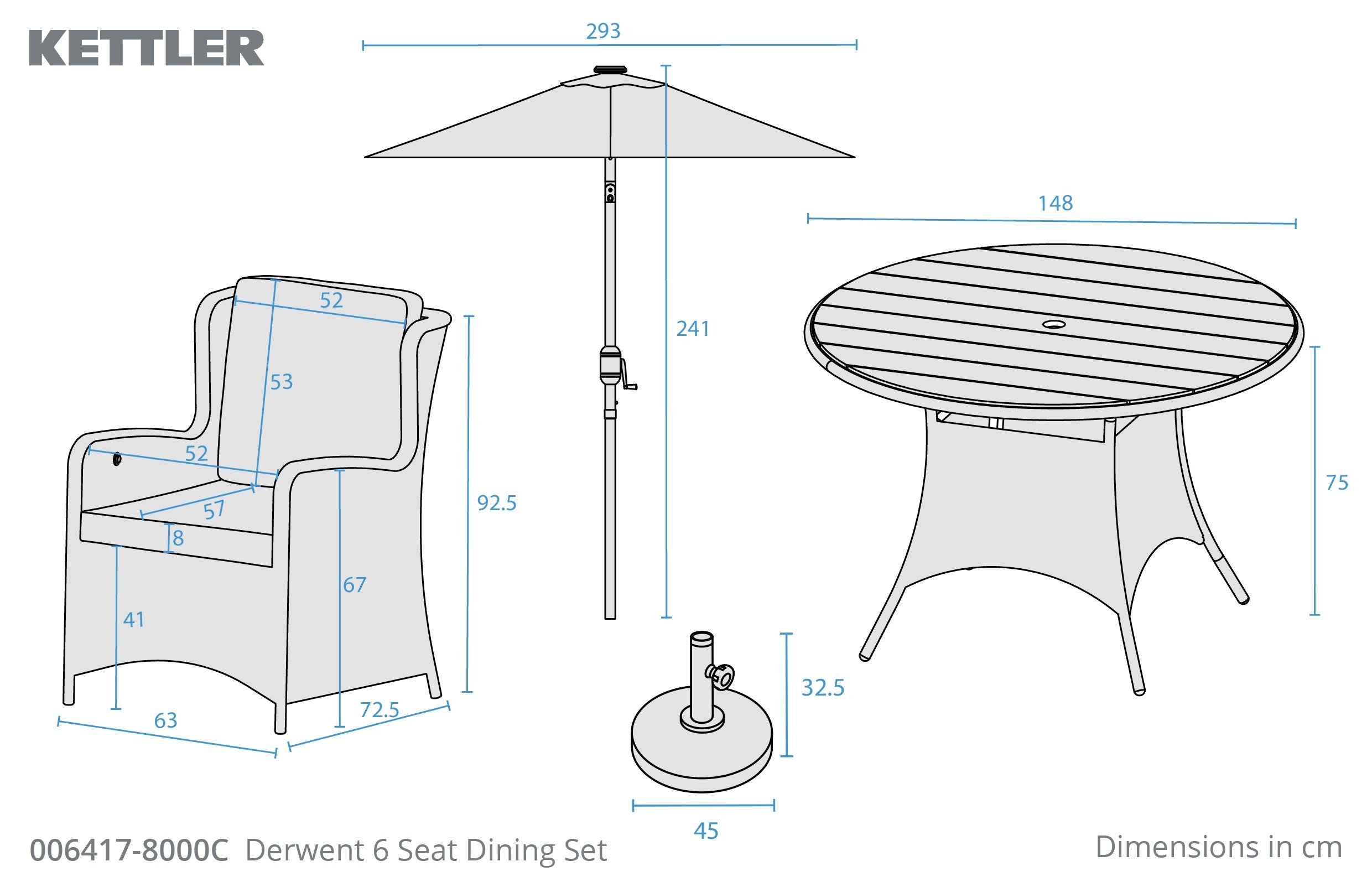 Derwent 6 Seat Set