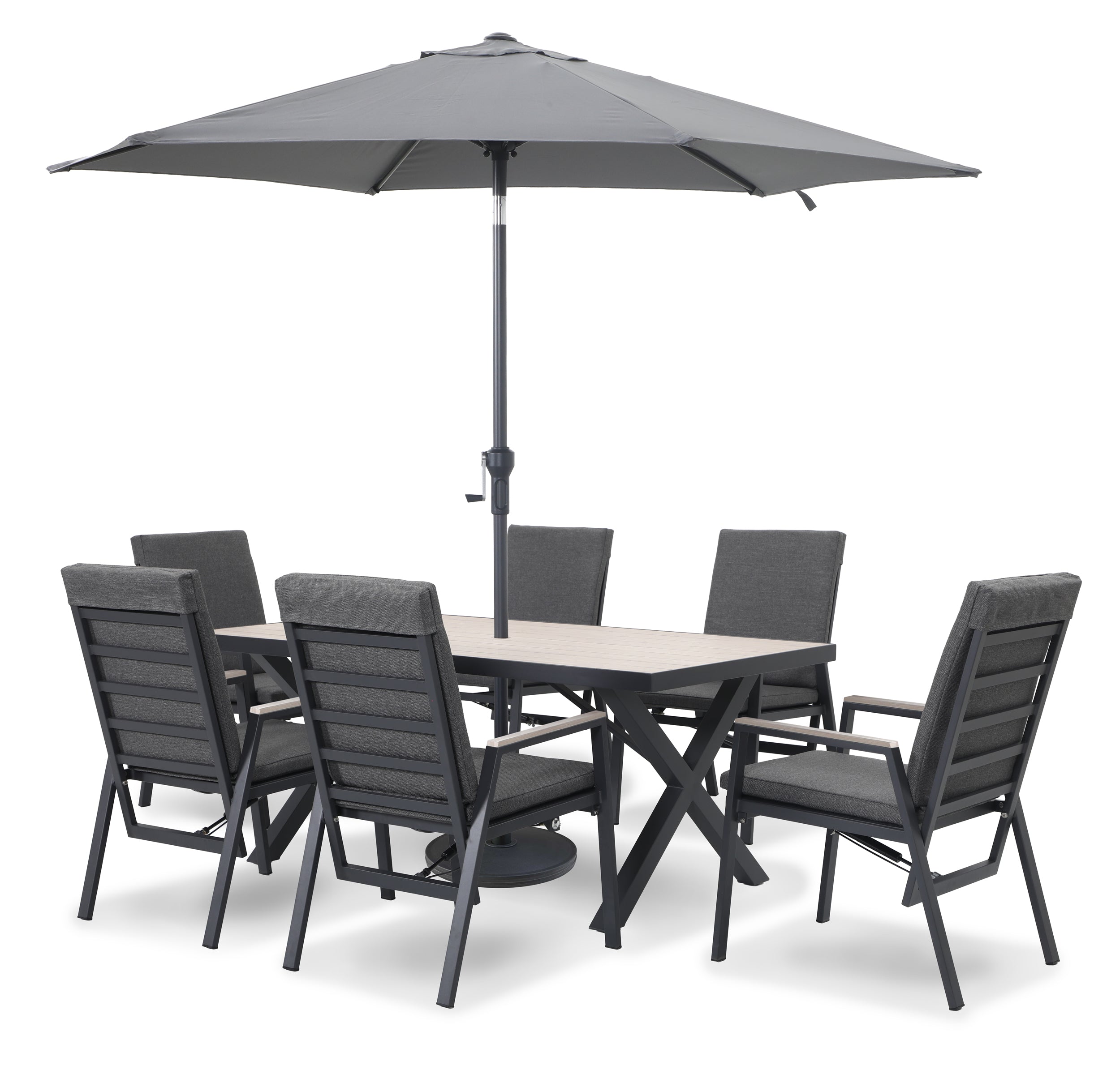 Tudor 6 Seat Reclining Dining Set