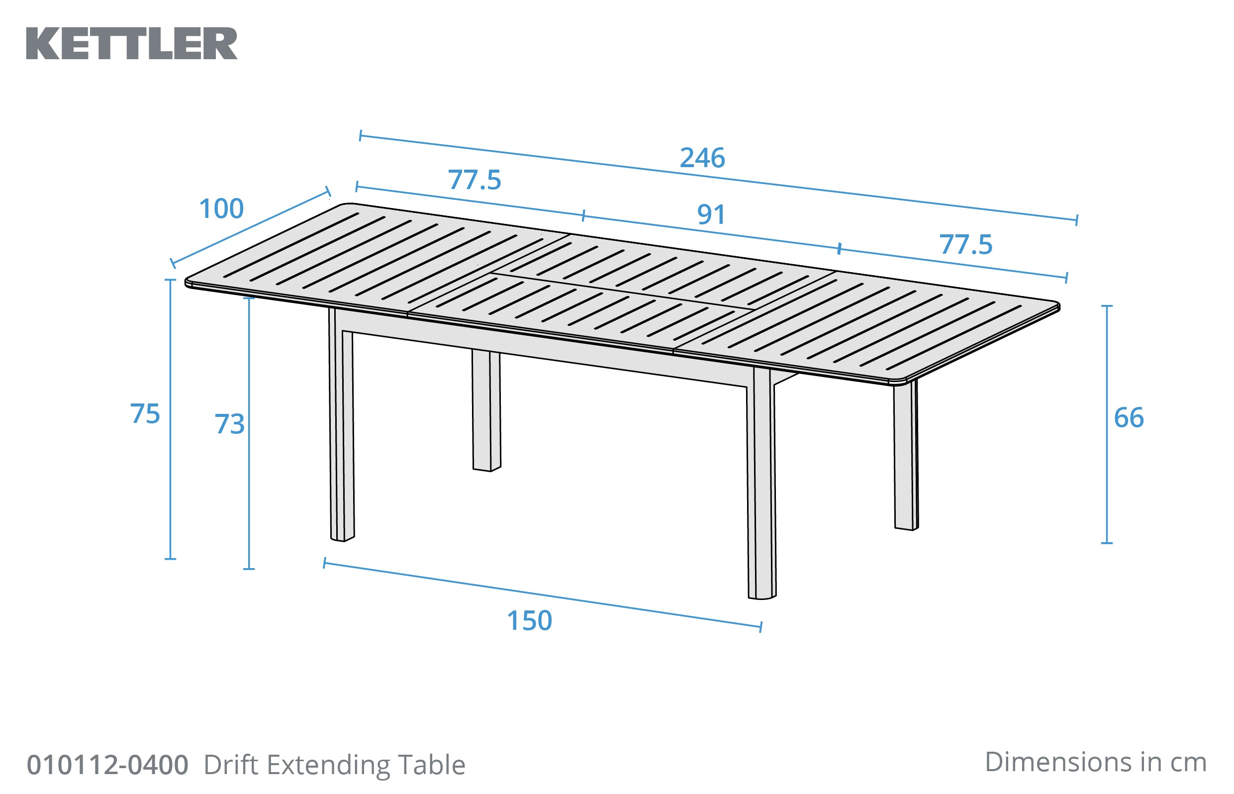 Trento 6 Seat Dining Set With Dirft Extending Table