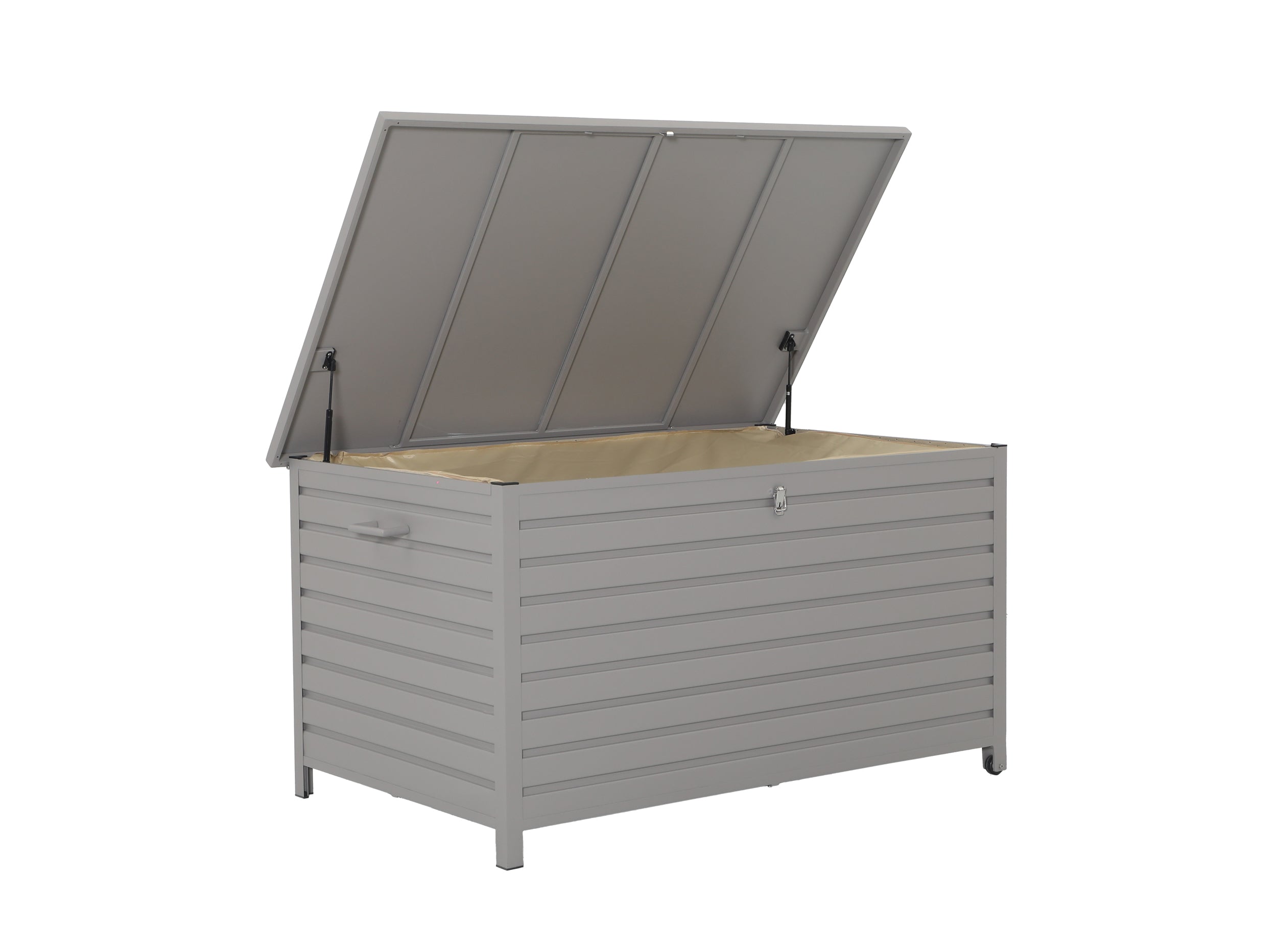 Pebble Medium Storage Cushion Box Aluminium