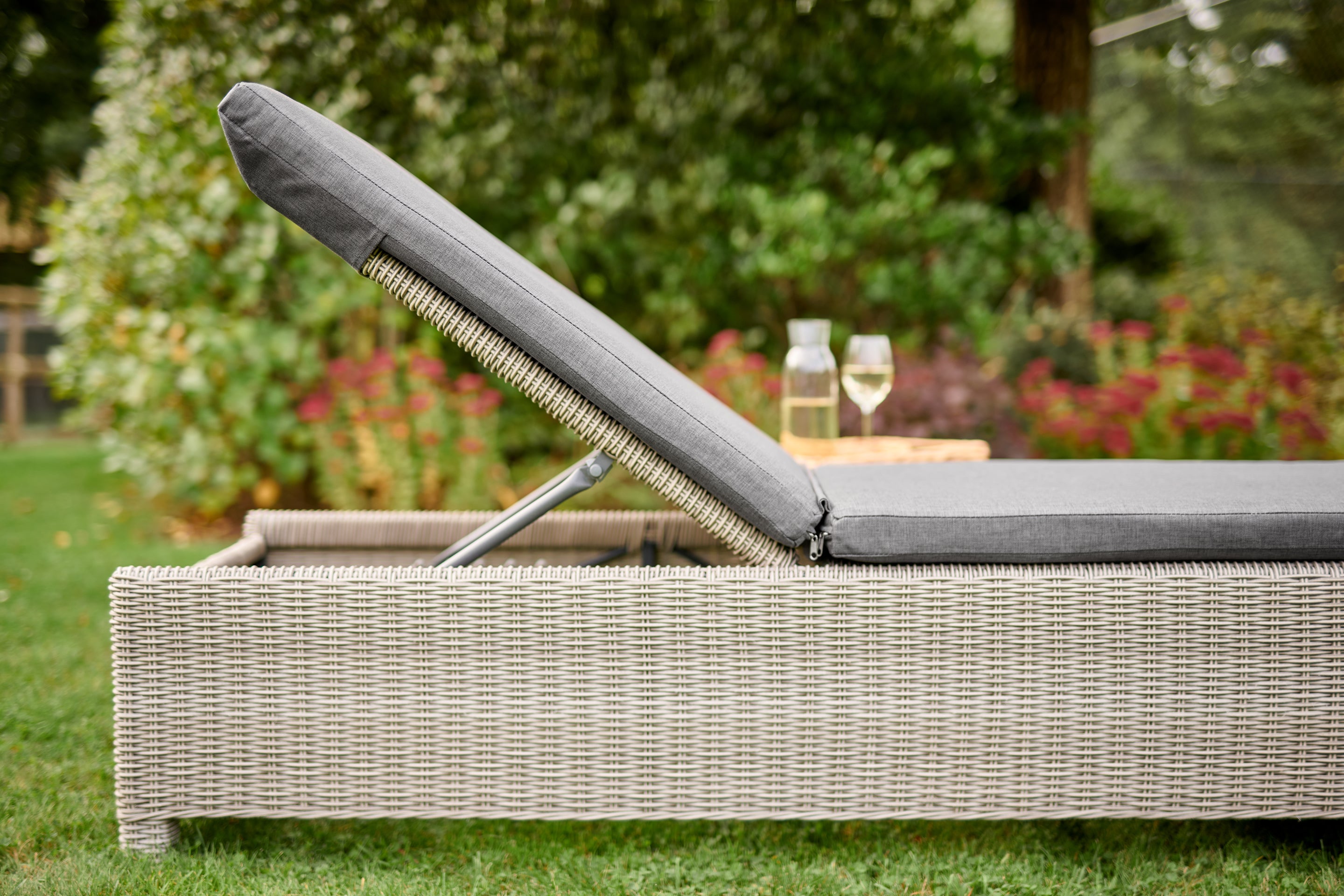 Whitewash rattan sun loungers sale