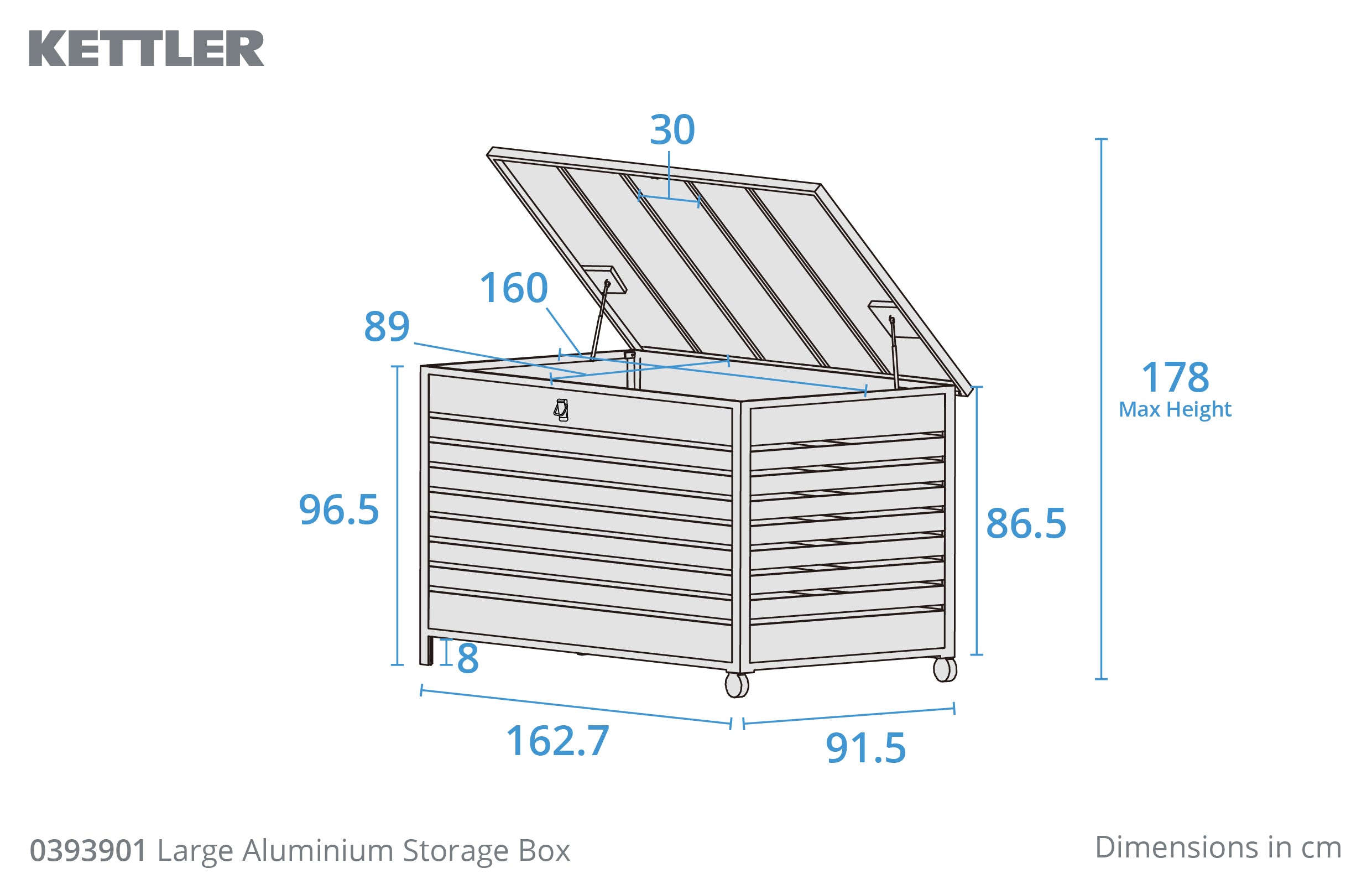 Aluminium Storage Box Large - Anthracite