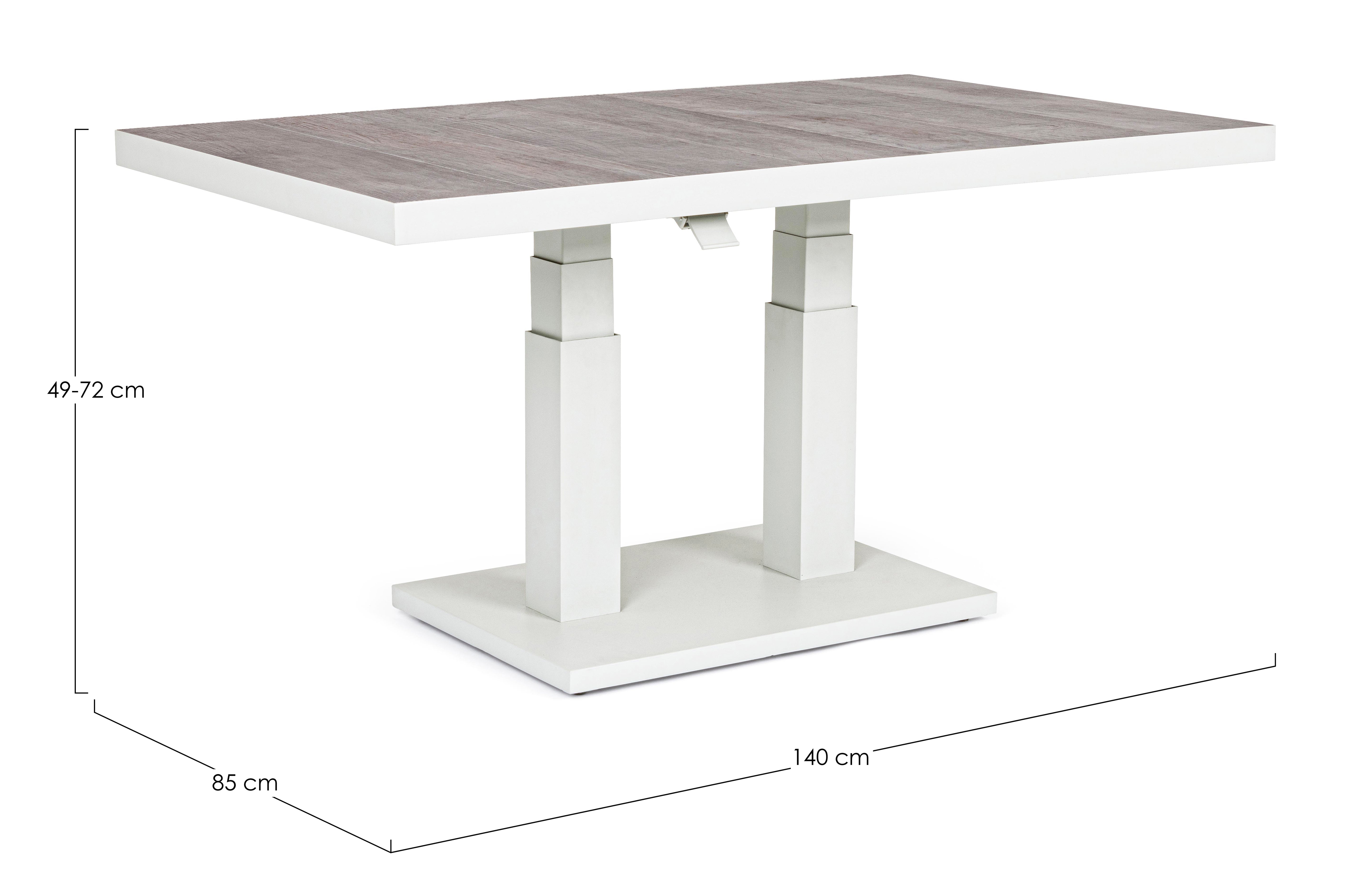 Truman Lunar Height Adjustable Table White