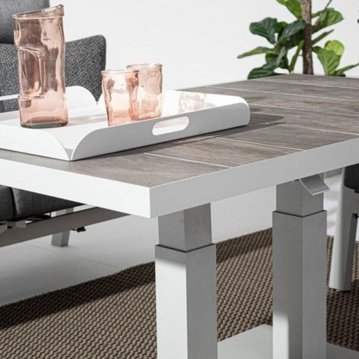 Truman Lunar Height Adjustable Table White