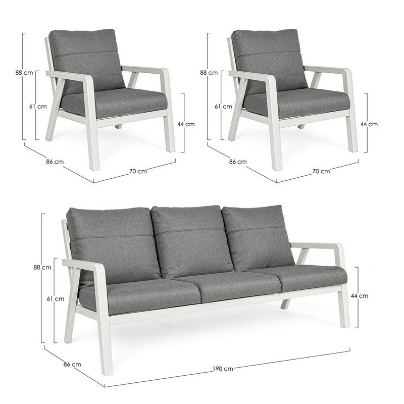 Truman Lunar Sofa & Chairs Set