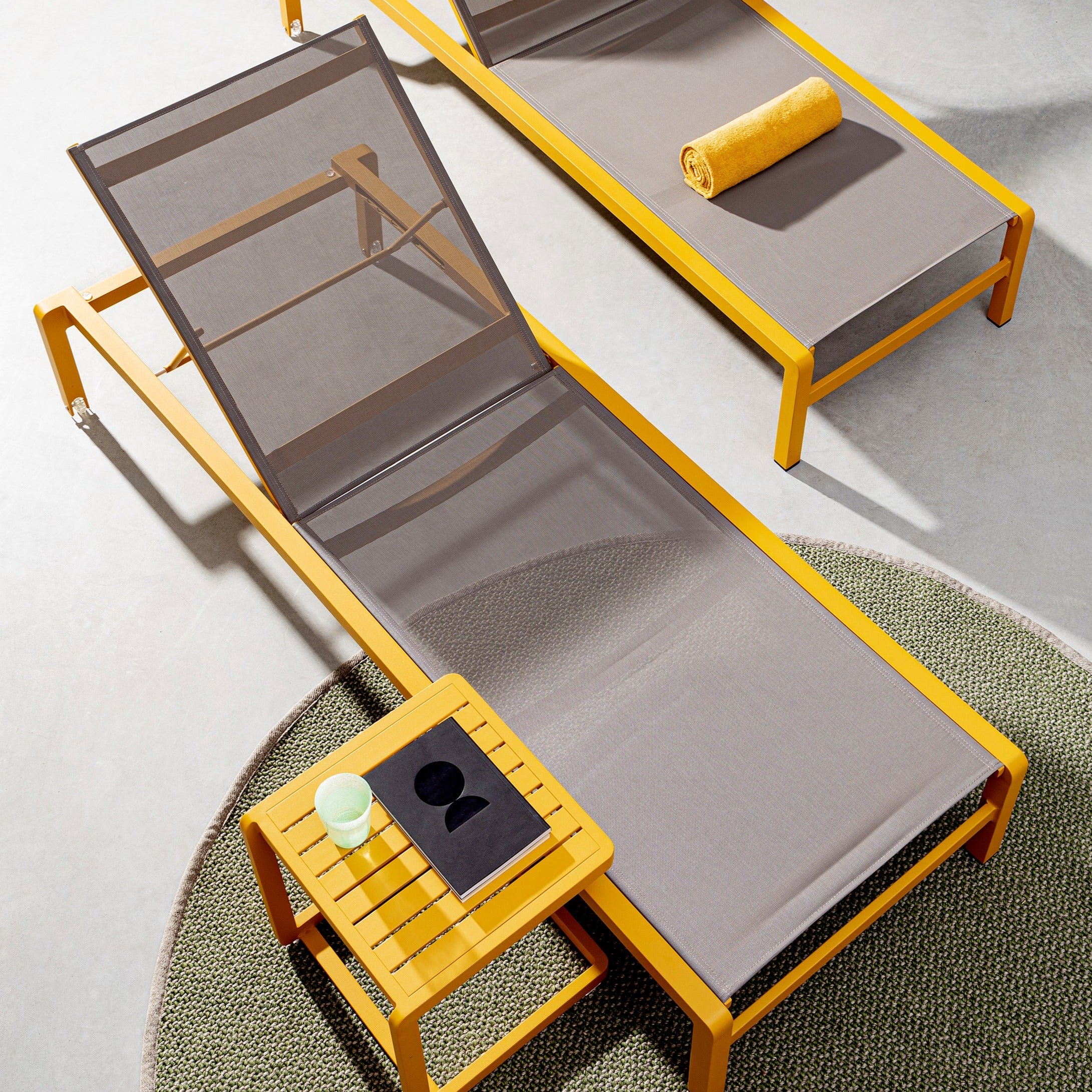 Konnor Mustard Stack Sunbed