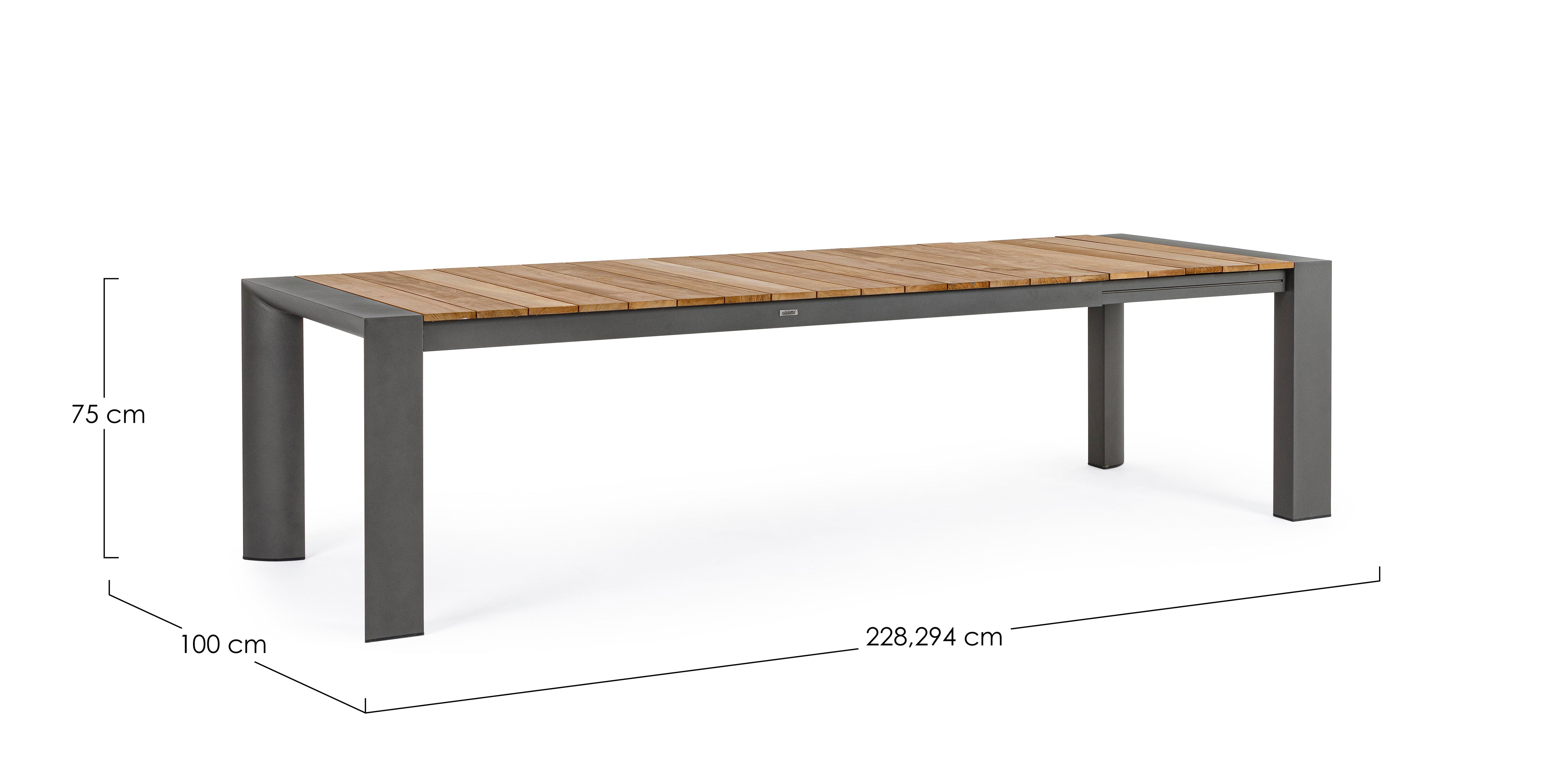 Cameron Charcoal Extending Table