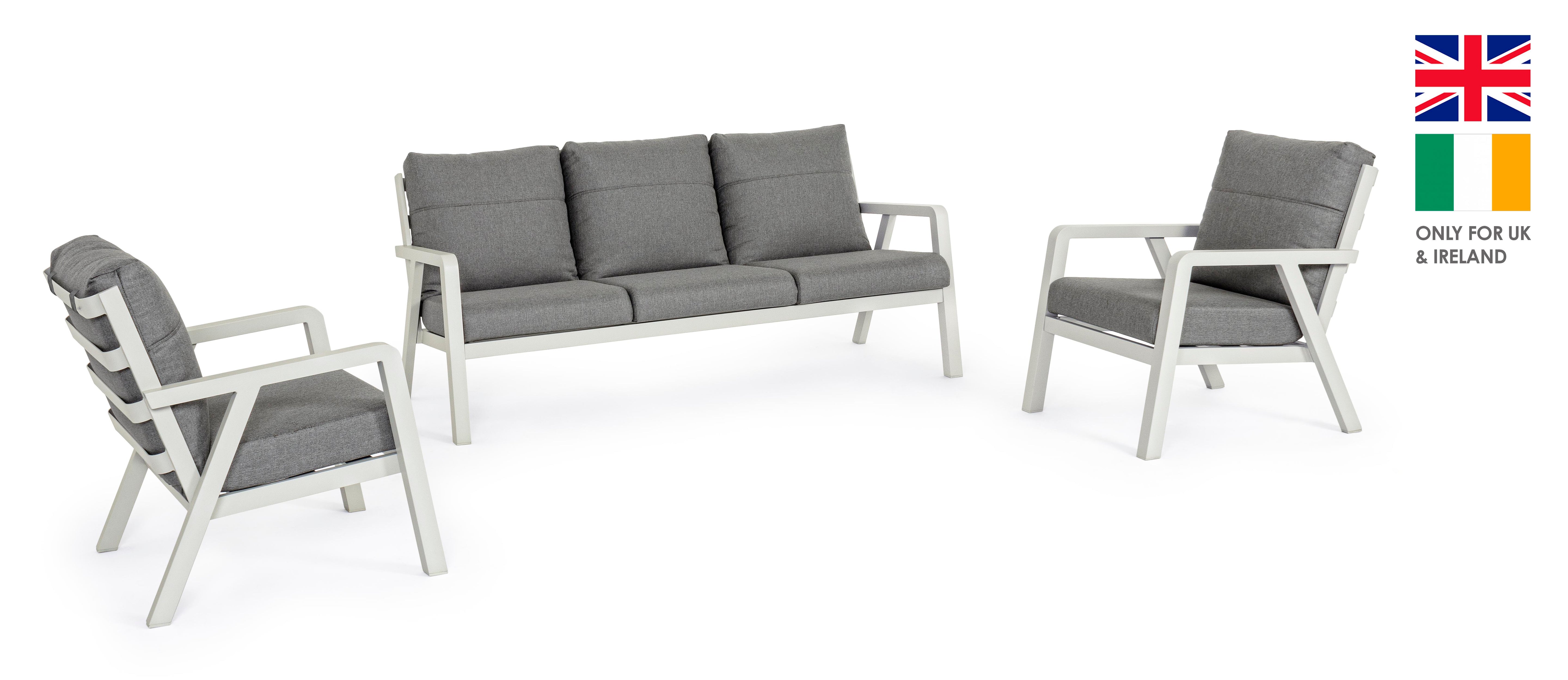 Truman Lunar Sofa & Chairs Set