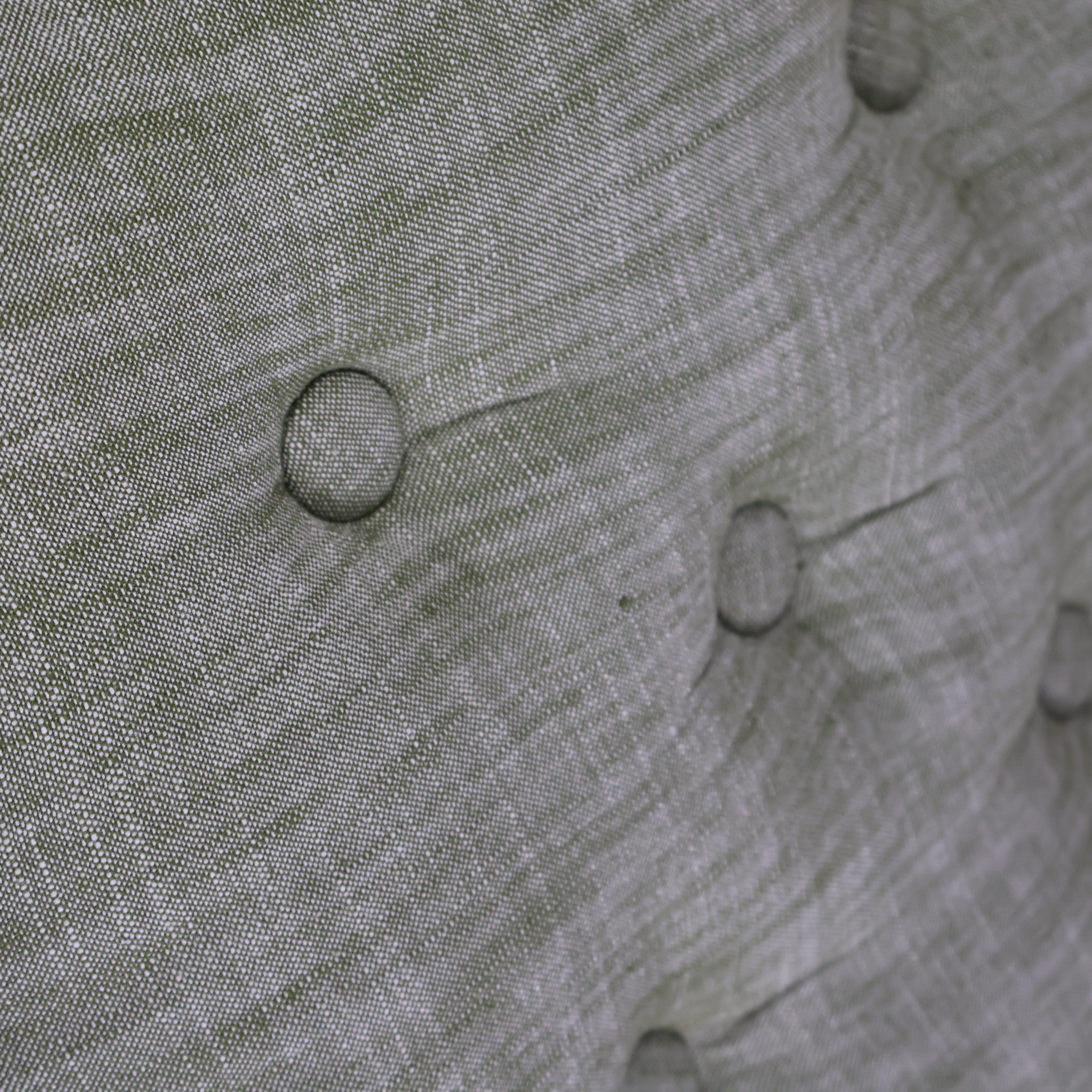 Chambray Seat Pad with Ties Olive