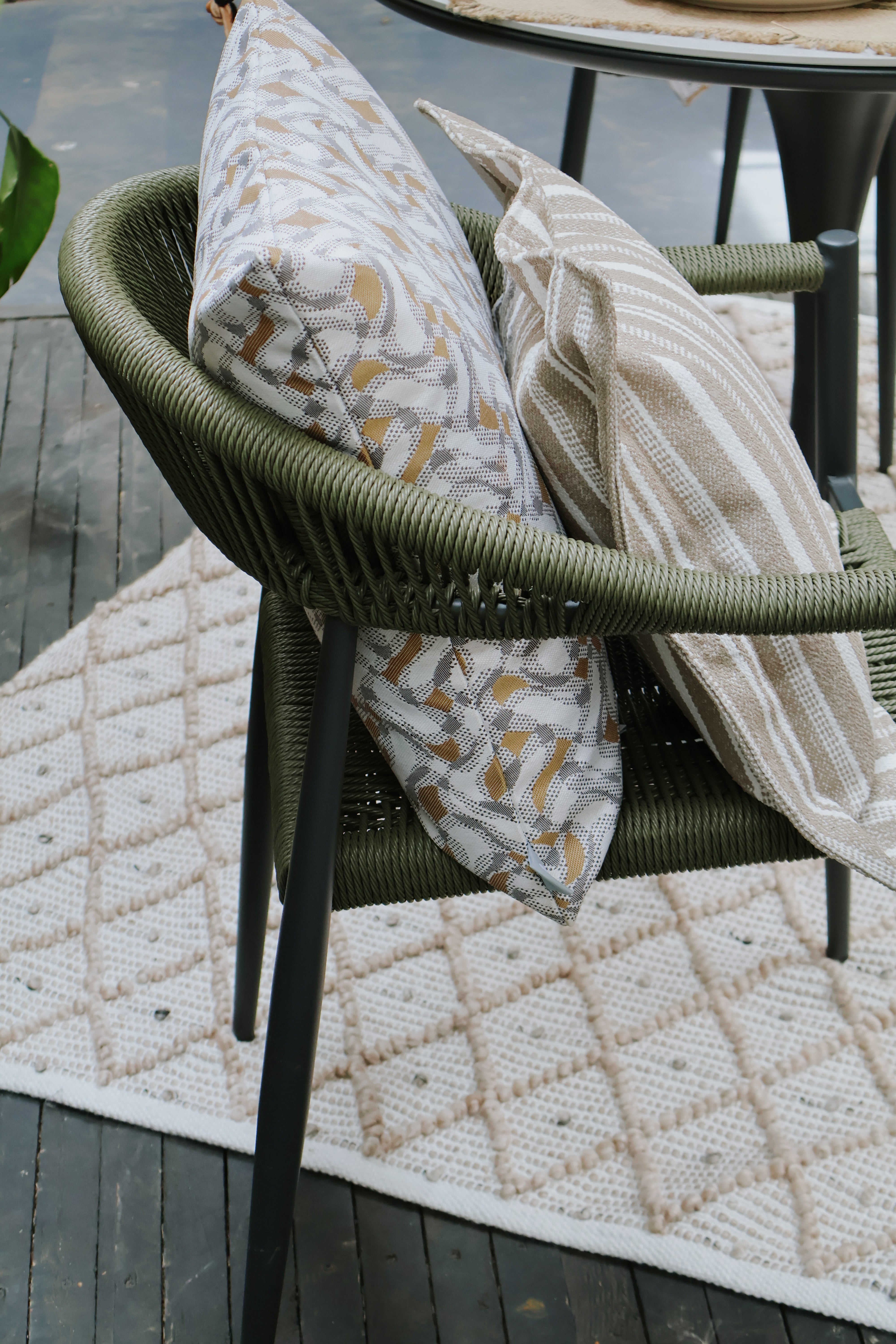 Jandia Charcoal & Green Chair