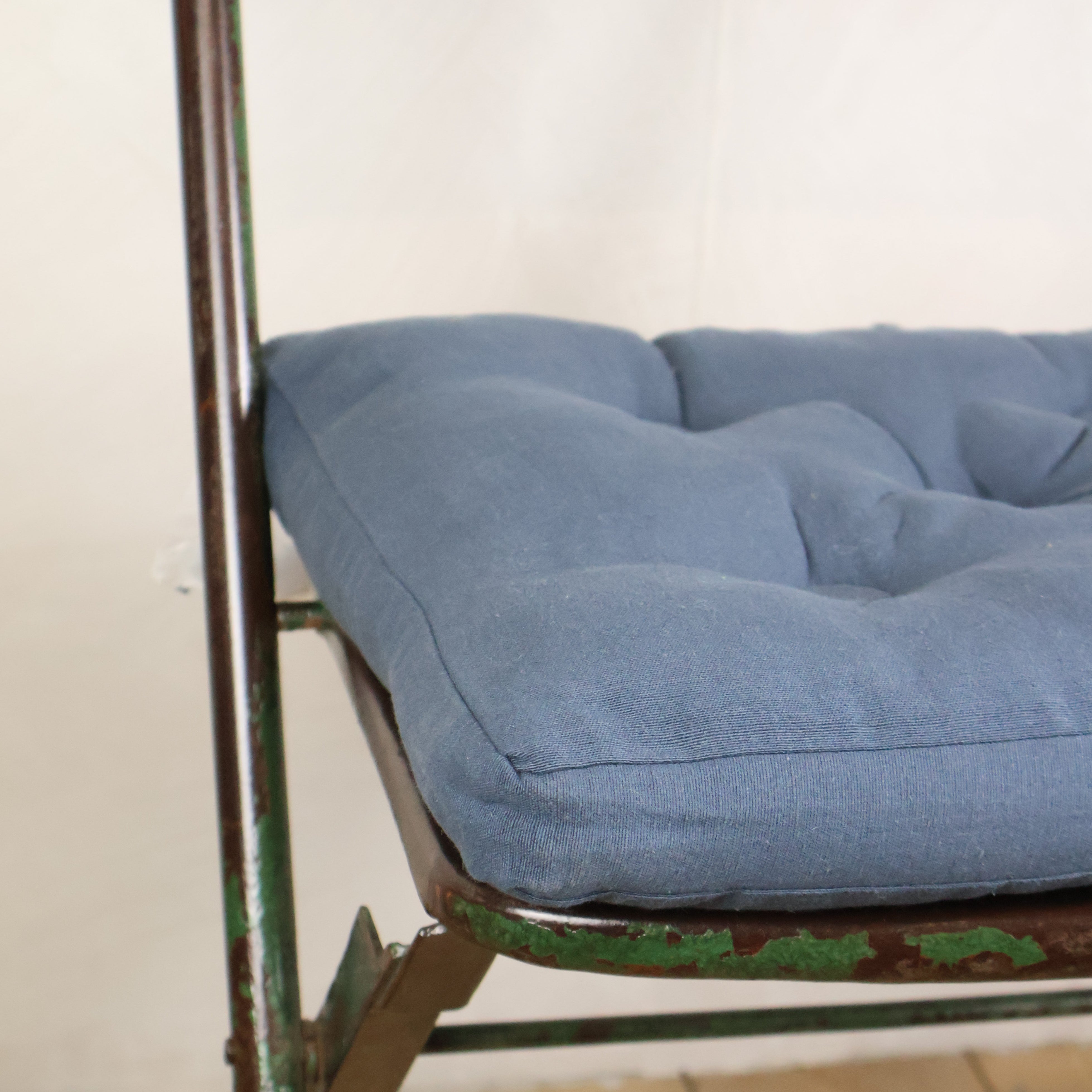 Seat Pad with Ties Slate Blue