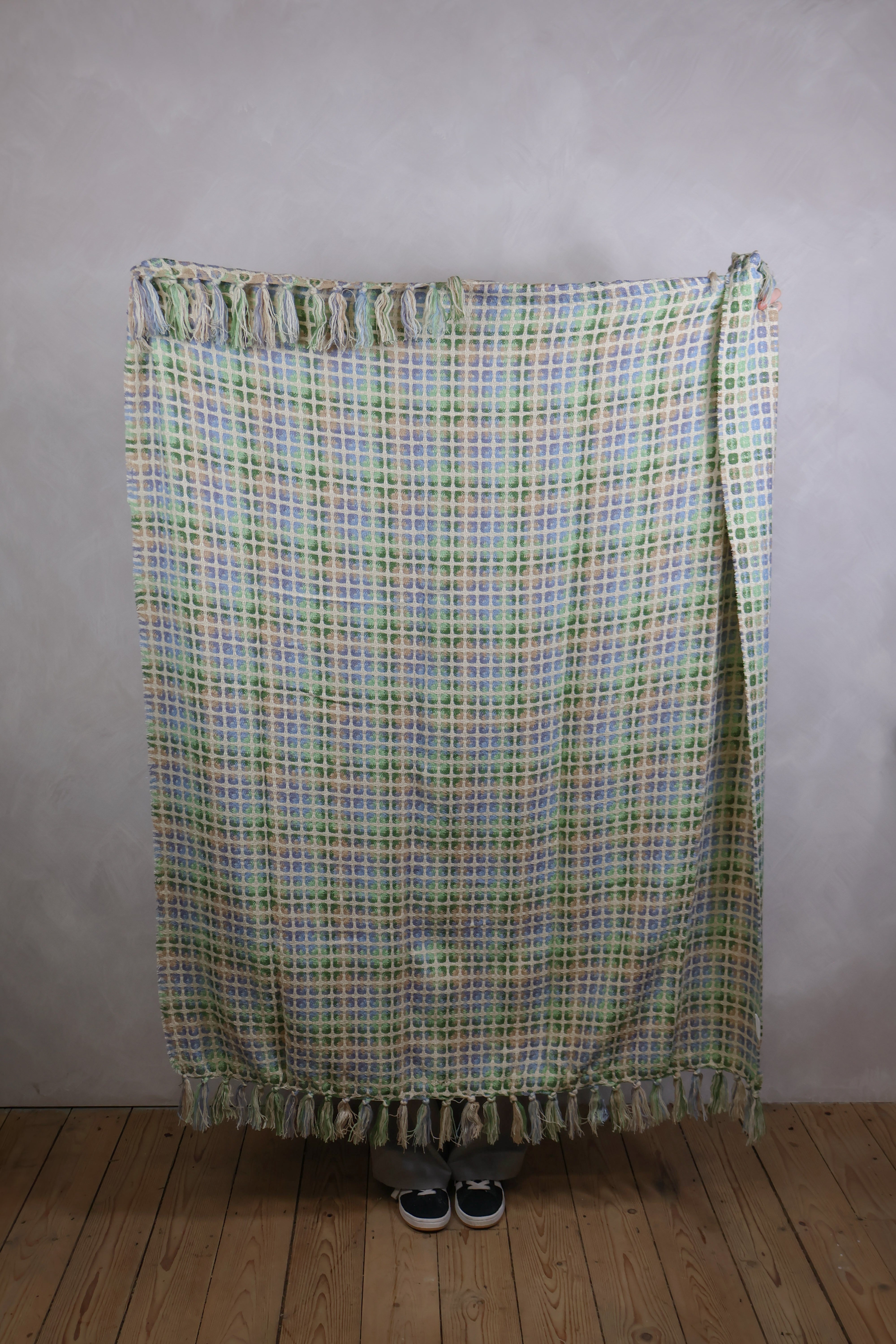 Kielder Throw Olive Cornflower