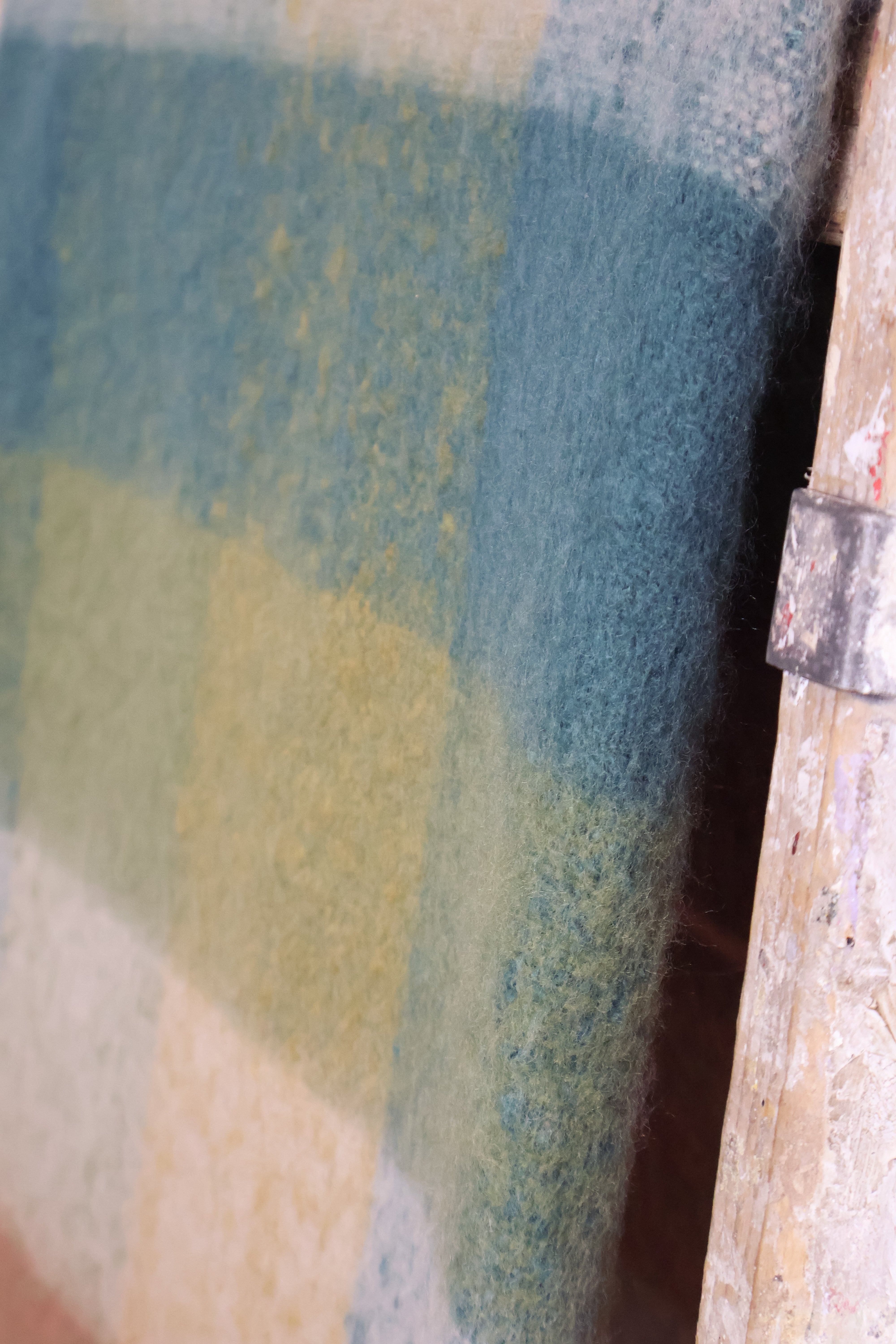 Faux Mohair Check Throw