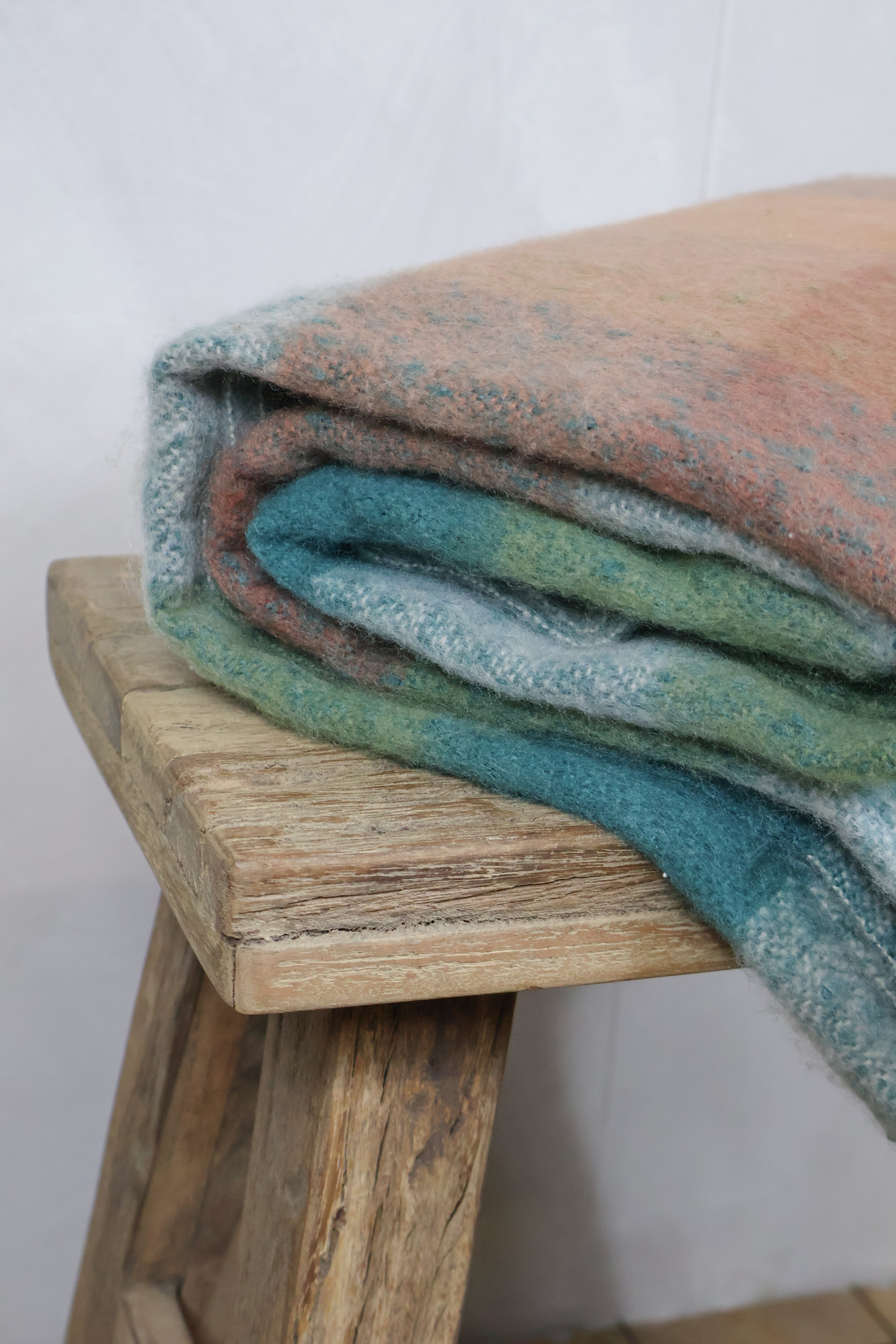 Faux Mohair Check Throw