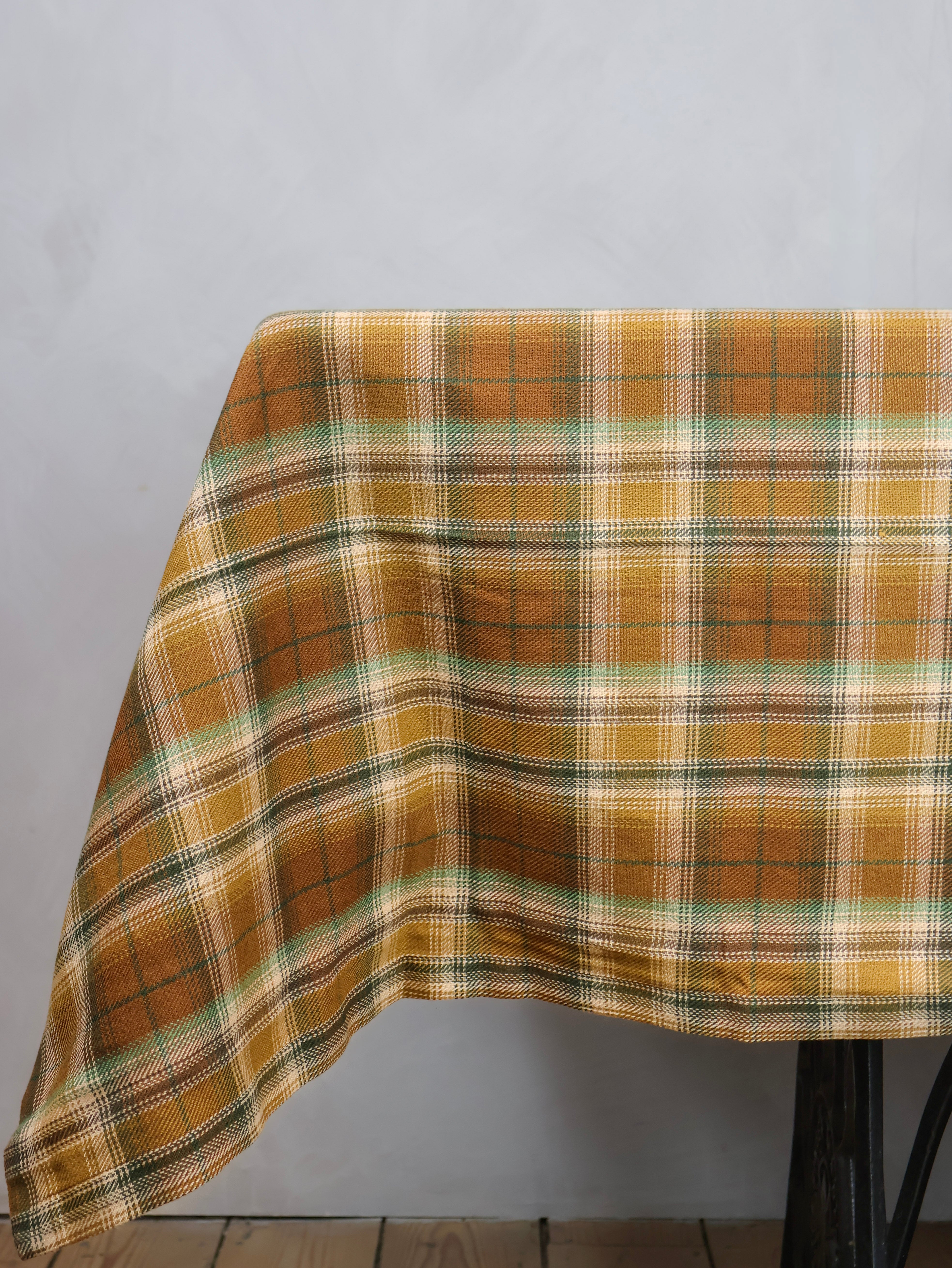 Moorland plaid tablecloth