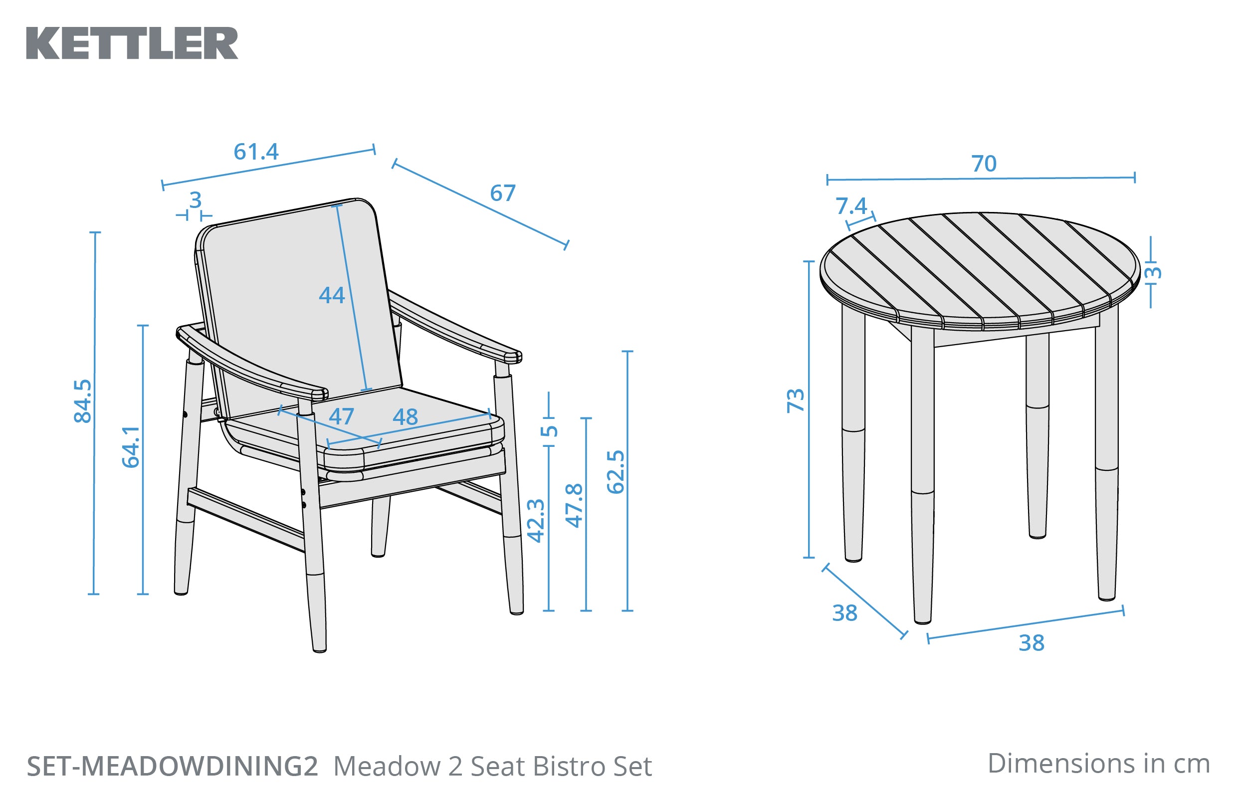 Meadow 2 Seat Bistro
