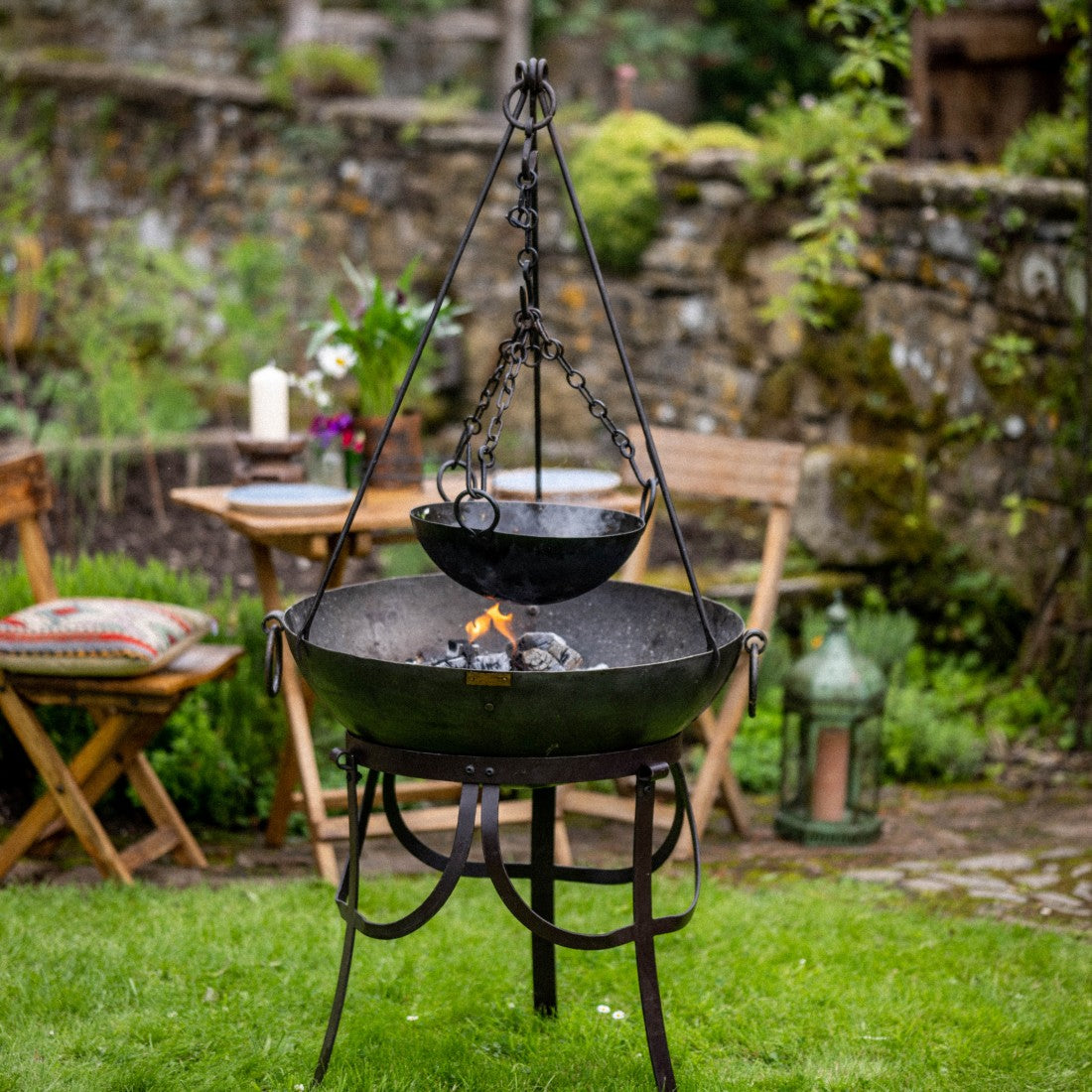 Cooker Chain Kadai cooking tripod + chain for 70/80/90cm fire pits | Flowerland