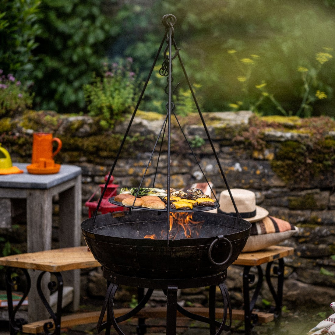 Cooker Chain Kadai cooking tripod + chain for 70/80/90cm fire pits | Flowerland