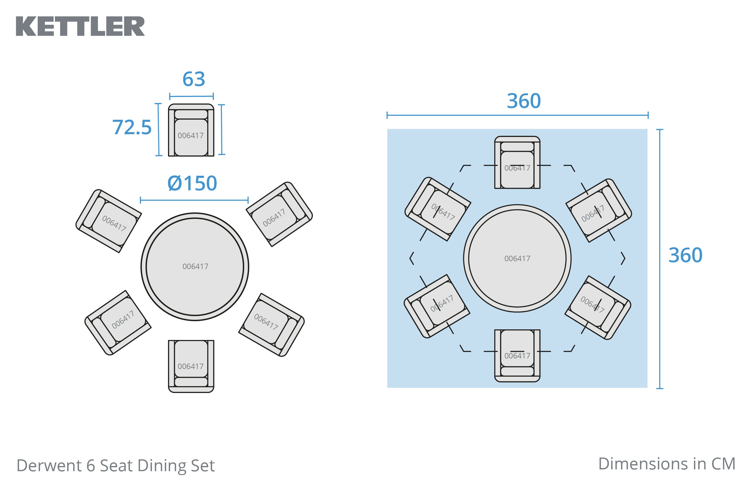Derwent 6 Seat Set