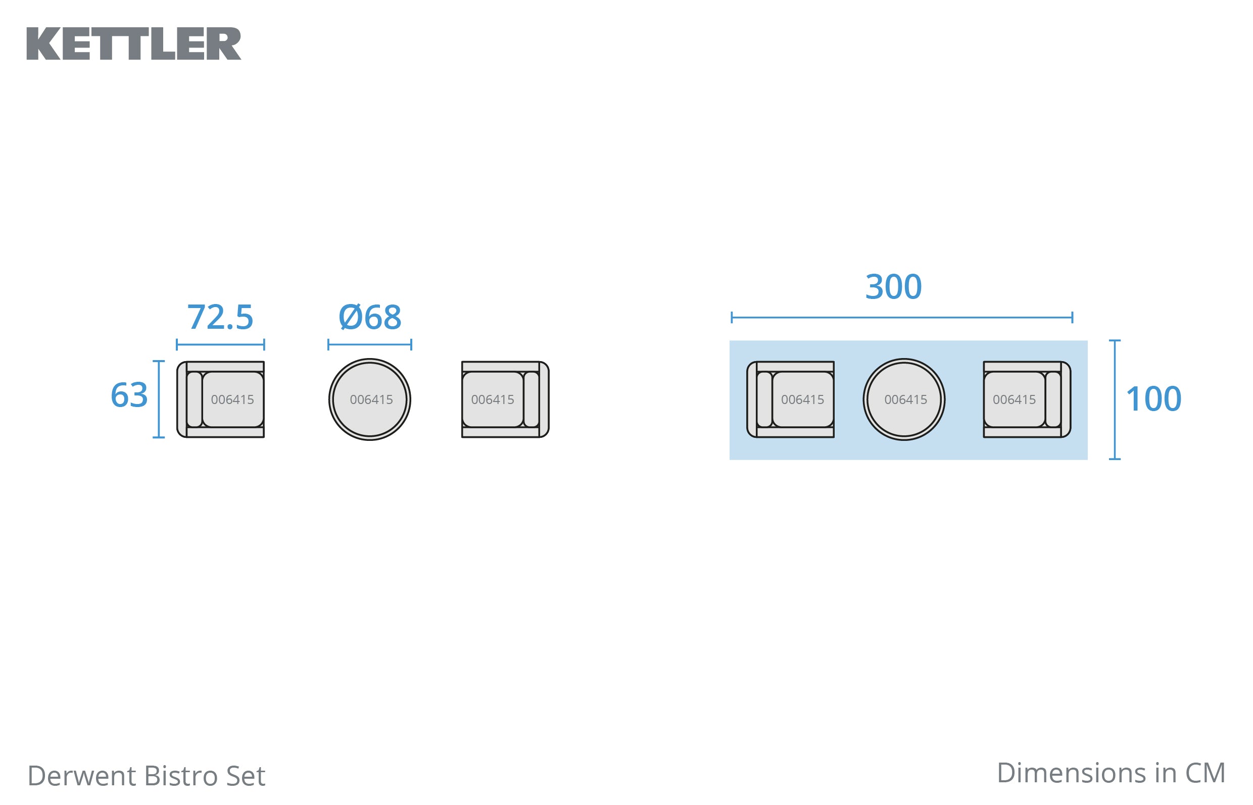 Derwent Bistro Set