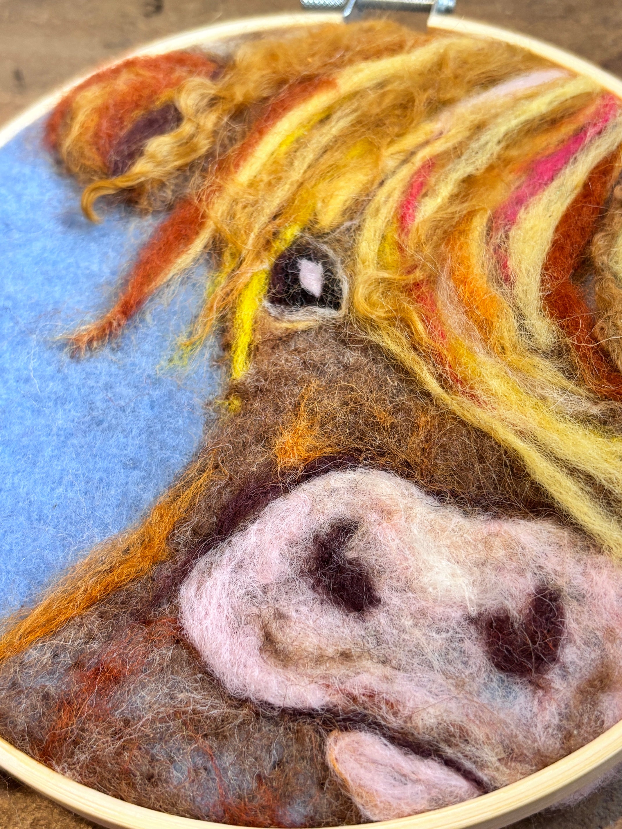 Highland Cow Flat Felting Workshop