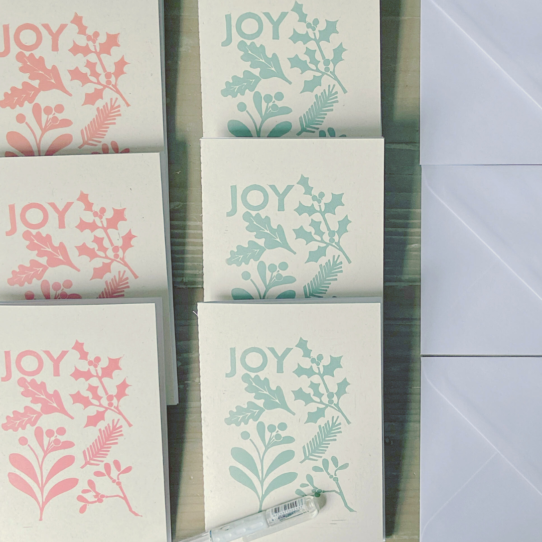 Festive Card Lino Printing