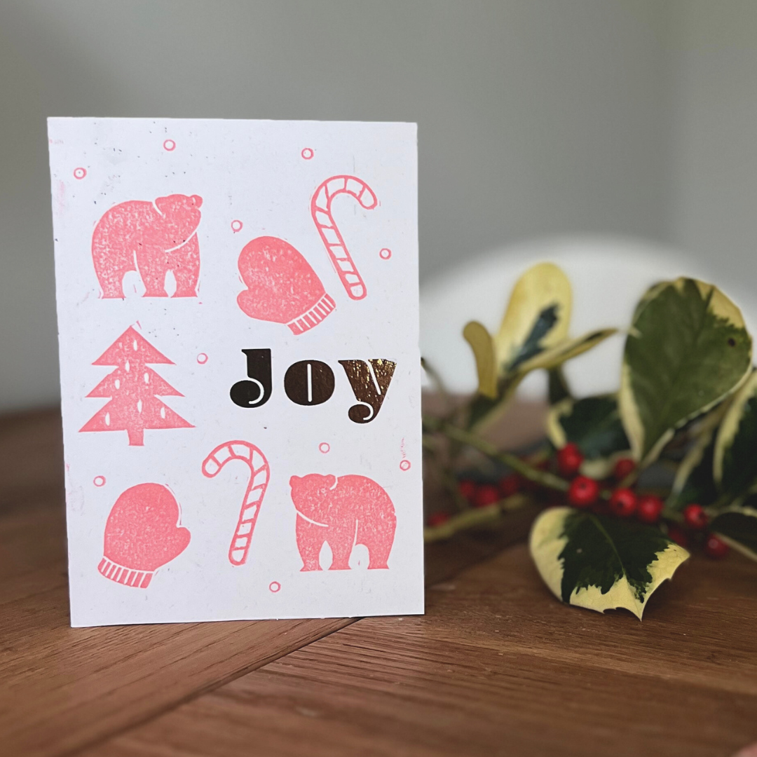 Festive Card Lino Printing